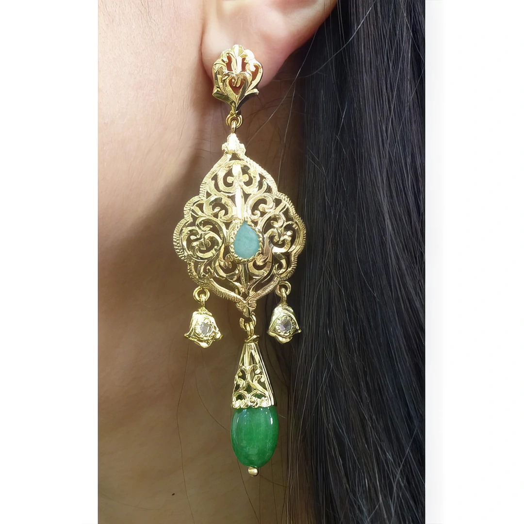 boucles-d-oreilles-amande-portees.webp Boucles d’Oreilles Amande Mautassin – Bijoux d’Exception Inspirés de l’Artisanat Marocain