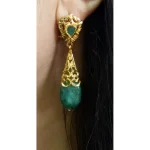 Boucles d’Oreilles Jade Mautassin – Élégance en Pierre Précieuse et Artisanat Marocain
