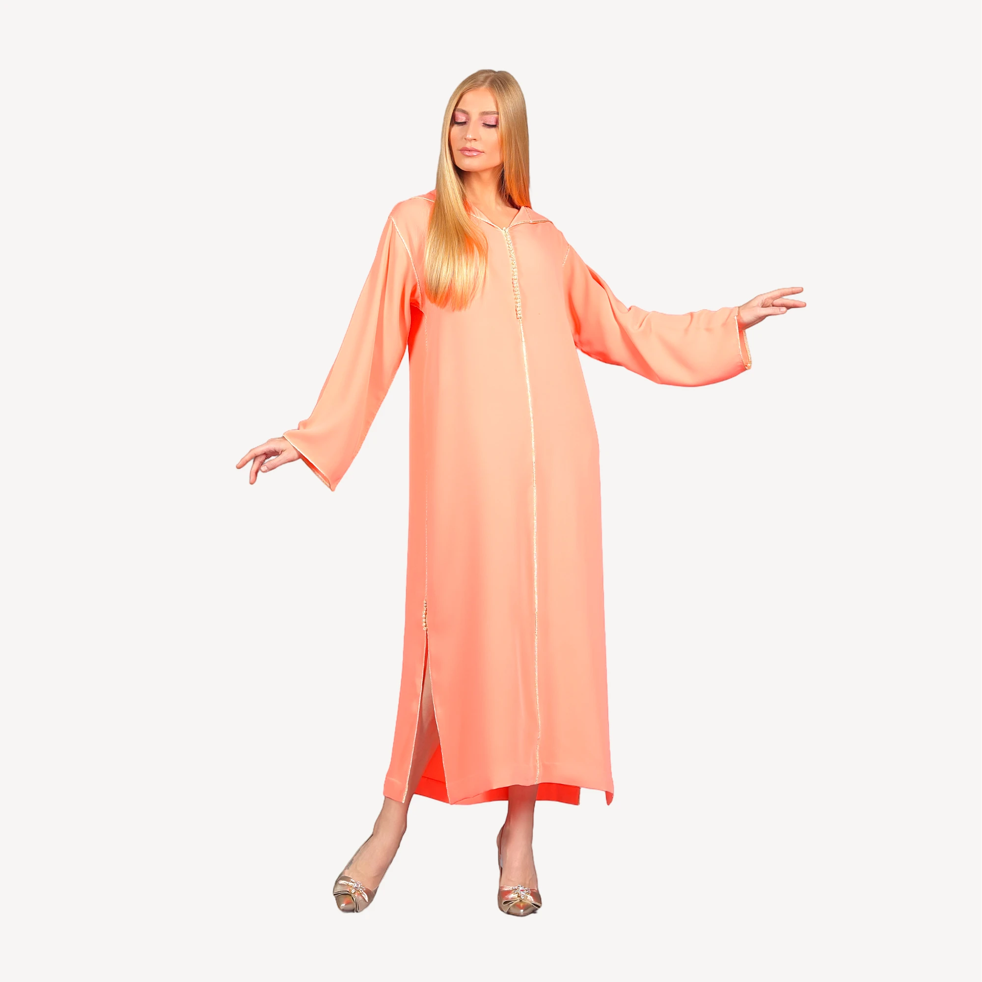 Djellaba-Ghala-Mautassin-Abricot-clair2.webp